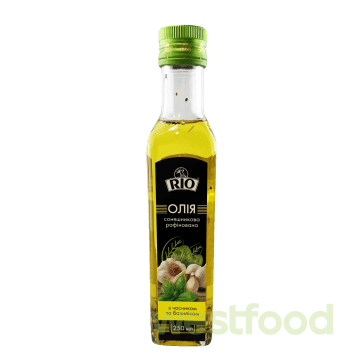 Олія соняшникова з часником/базиліком 250г Ріо /уп.12шт/