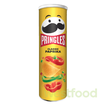 Чіпси Pringles 200г класична паприка  /в уп.19шт/
