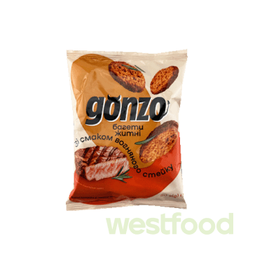 Сухар GONZO 50г Грінки житні Вогняний стейк