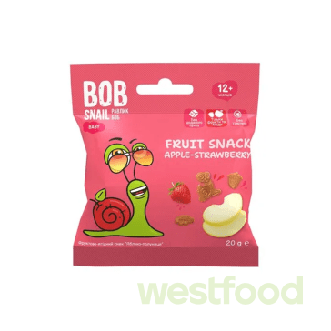 Снек Bob Snail яблуко-полуниця 20г з 12 місяців