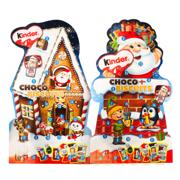 Адвент-календар Kinder Choco+Biscuits 198г/в уп.12шт/