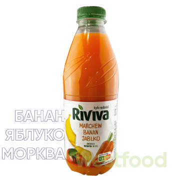 Сік Riviva 1л Морква-Банан-Яблуко /в уп.6шт/