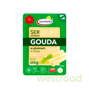 Нарізка Гауда 400г Млекпол /в уп.24 шт/