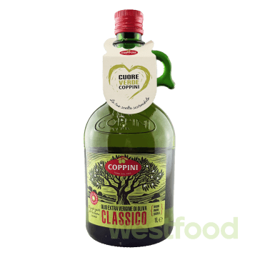 Олія 1л оливкова (скло) Coppini Classico Extra Vergine з ручкою/в уп.12шт/