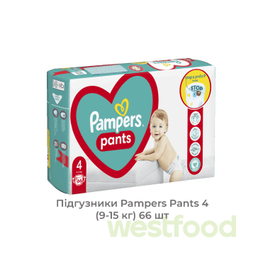 Підгузники Pampers Pants 4 (9-15кг) 66шт