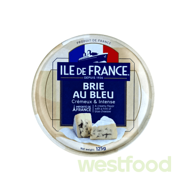 Сир м'який " Іль де Франс" брі з синьою пліснявою 125гв уп.12 шт/