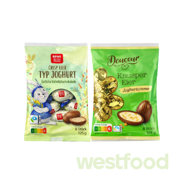 Шоколадні яйця 125г Douceur/Rewe Beste Wahl в асорт.