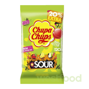 Карамель Chupa Chups 120шт Пакет SOUR /уп.6шт/
