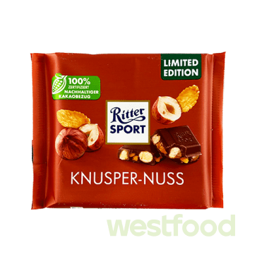 Шоколад Ritter Sport Knusper-nuss 100г, шт /в уп.10шт/