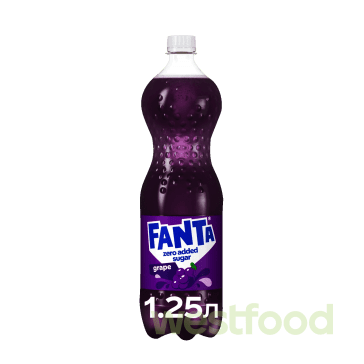 Напій Фанта Зеро 1,25л Виноград Без цукру /в уп.6шт/