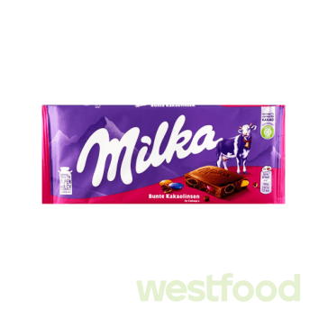 Шоколад Milka 100г Bunte Kakaolinsen /в уп.22шт/