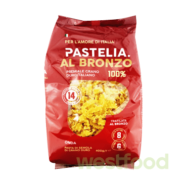Макарони Pastelia Бронза 400г Локшина хвиляста коротка /уп.24шт/