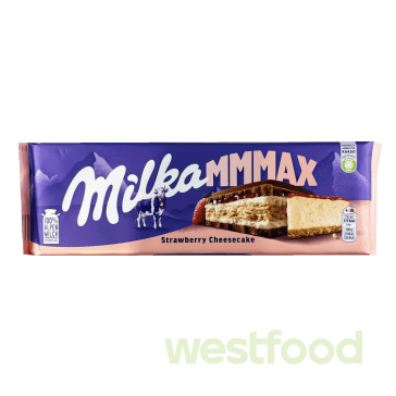 Шоколад Milka 300г Strawberry Cheesecake /в уп.12шт/
