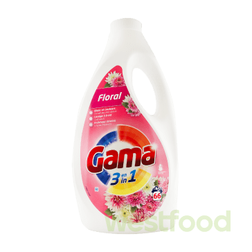 Гель для прання Gama 3л Квіти /уп.4 шт/