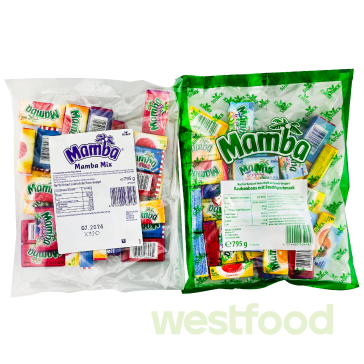 Жув.цукерки Mamba Mix 795г пакет /уп.10шт/
