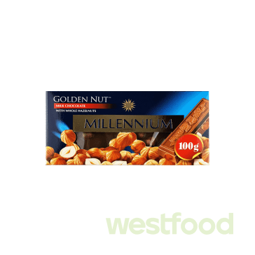 Шоколад Millennium Gold 100г мол.лісовий горіх /уп.25шт/