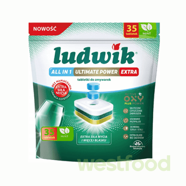 Капсули для посуд.машини Ludwik 35шт All in One Екстра М'ята