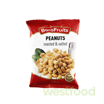 Арахіс смажений BoroFruits 100г Солений /уп.20шт/