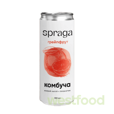 Напій Комбуча Spraga 330мл ж/б Грейпфрут /уп.12шт/