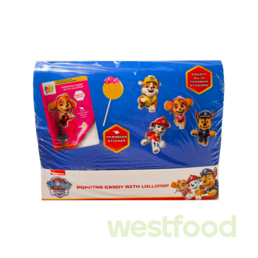 Цукерки Sweet'nFun  PawPatrol Popping Candy Lollipop, упаковка 36шт*15г