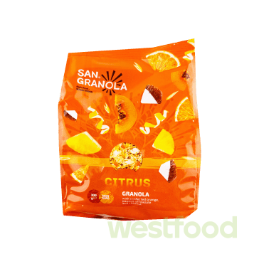 Гранола Цитрусова 300г San Grano /уп.24шт/