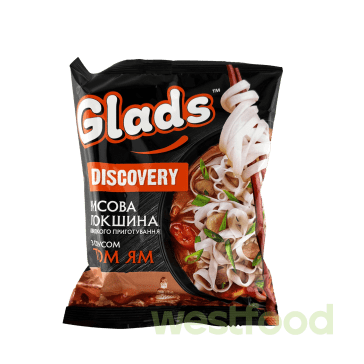 Рисова локшина ш.п.Glads Discovery з соусом Том Ям 65г /уп.18шт/