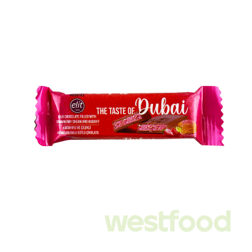 Шоколад Dubai Elit Полуниця батончик 30г /уп.24шт/