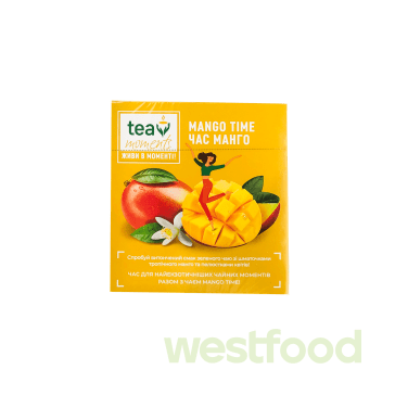 Чай Tea Moments 20пірам*1,6г Час манго, зел. байх.аром /уп.14шт/
