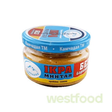 Ікра минтая пробійна солена Камчадал 180г с/б