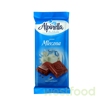 Шоколад Alpinella Молочна 90г /в уп.21шт/