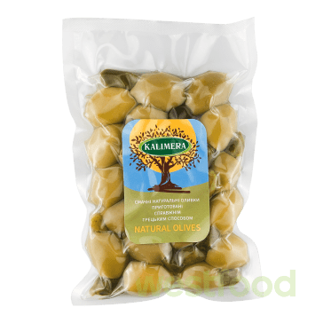 Оливки Калімера Фаршировані корнішоном велетенські 250г пакет