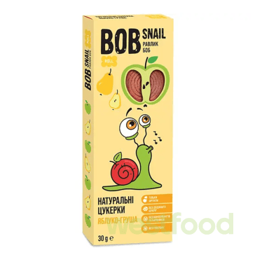 Цукерки Bob Snail яблучно-грушеві 30г