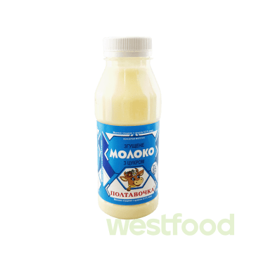 Молоко згущене з цукром 380г Полтавочка /уп.15шт/