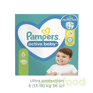Підгузники Pampers ActiveBaby 6 (13-18кг) 56шт