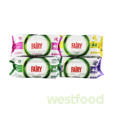Серветки вологі д/прибирання Fairy 100шт в асорт./уп.12шт/