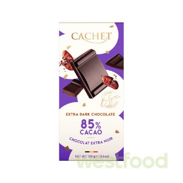 Шоколад Cachet 100г чорний Extra Dark 85% cacao /в уп.12шт/