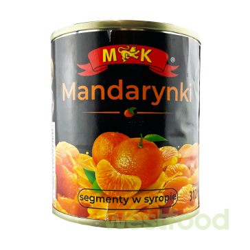 Мандарини в сиропі M&K 312г ж/б /в уп.12шт/