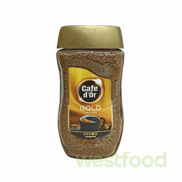 Кава розчинна Cafe D'OR Gold 200 г скло /в уп.6шт/