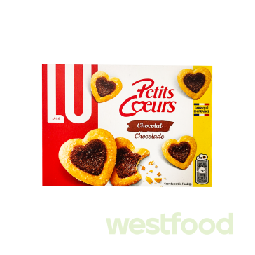 Печиво LU 125г Petits Coeurs Chocolat /уп.16шт/