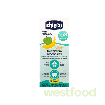 Зубна паста дитяча Chicco 50мл 6-24міс.в асорт. /уп.6шт/