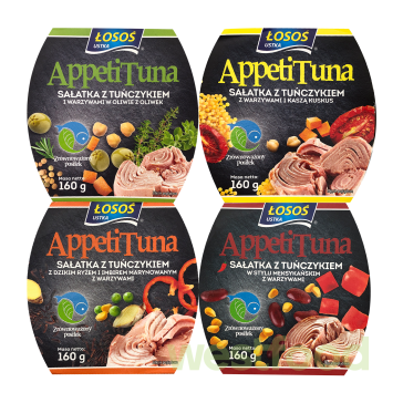 Салат з Тунця AppetiTuna з овочами 160г в асорт./уп.8шт/