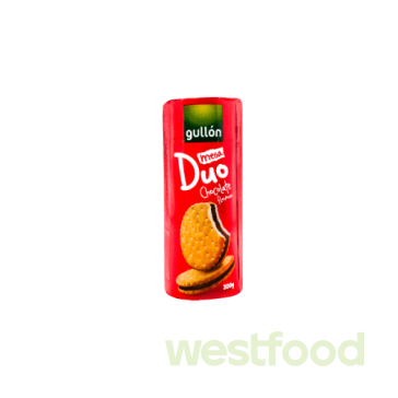 Печиво GULLON Duo Mega сендвіч світле з шок.кремом 300г/в уп.20шт/