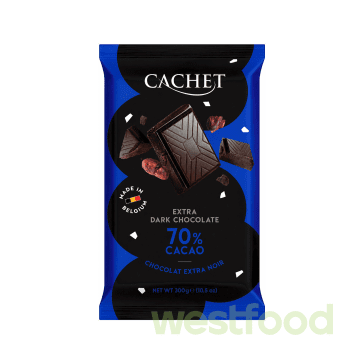 Шоколад Cachet 300г Extra Dark чорний 70% Cacao /в уп.12шт/