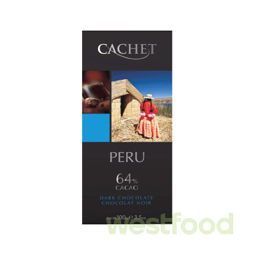 Шоколад Cachet 100г чорний Peru 64% cacao /в уп.12шт/