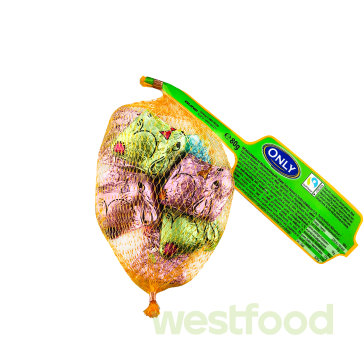 Шоколадні зайці Only сітка 80г /в уп.26шт/