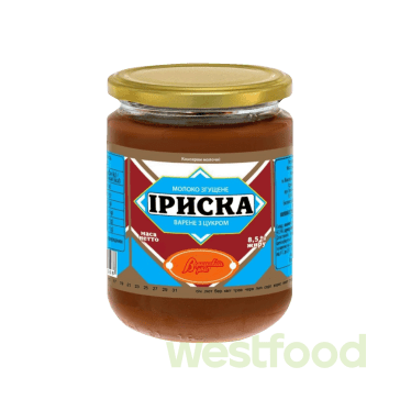 Молоко згущене варене Іриска 470г скло Вершковий рай /уп.12шт/