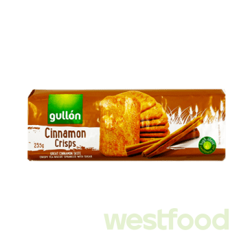 Печиво GULLON Cinnamon Crisps з корицею 235г/в уп.15шт/