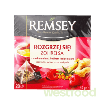 Чай RAMSEY пірамід.20*2г Малина-імбир-обліпиха
