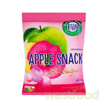 Чіпси яблучні Garden Gadz 40г Apple Snack Bubblegum /в уп.20шт/