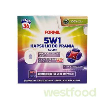 Капсули для прання Formil 5в1 36шт Color /уп.6шт/